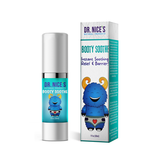 Dr. Nice's natural Booty Soothe gel for instant diaper rash and chafed skin relief