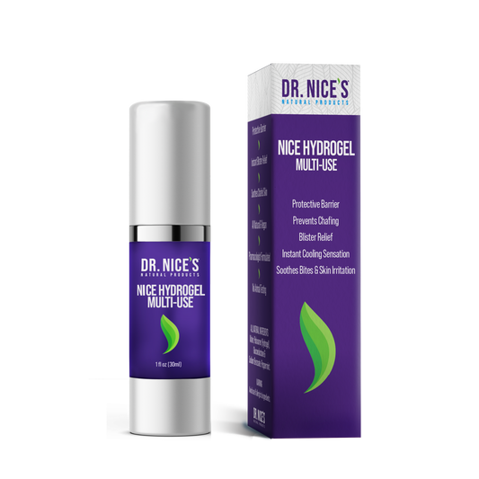 Dr. Nice's all-natural Multi-Use first-aid hydrogel for blisters, cuts, scrapes and burns